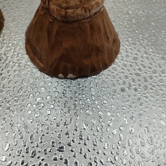 Ceramic Easter Bunny Figurines Hand Painted Rustic Male & Female Home Decor - Picture 4 of 12